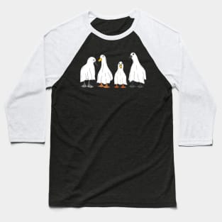 Ducks Ghost Farmer Animals Halloween Costume Baseball T-Shirt